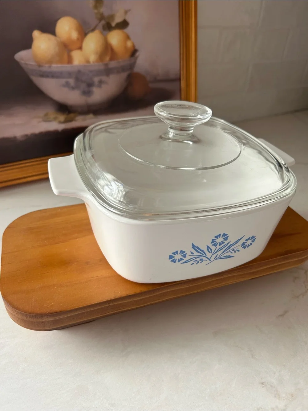 Vintage Corning Ware Blue Cornflower A-1½-B 1.5 Qt Casserole w/ Pyrex Lid